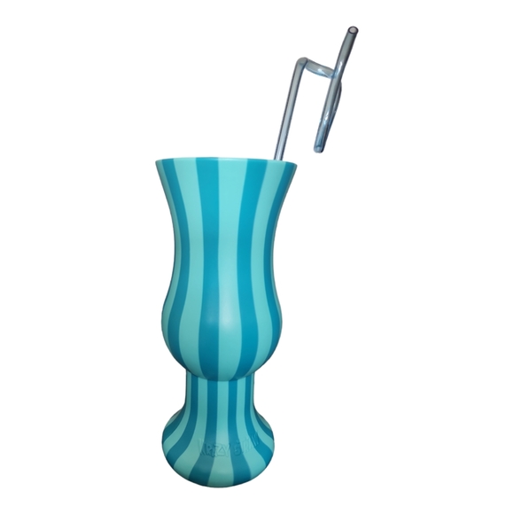 Plastic Stripe Hurricane Cup with Krazy Straw 20 Pcs - Picture 5 of 16